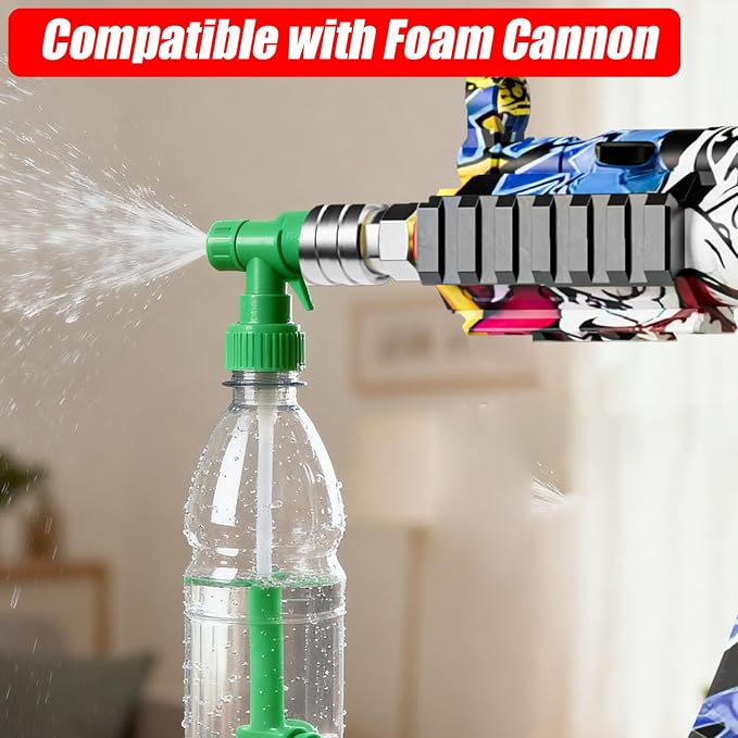 MP5S Pressure Washer Gun with Swivel - 3000 PSI High Pressure Spray Gun with 3/8" Quick Connect Plug Inlet, Foam Cannon Compatible Power Washer Handle for Car, Home & Outdoor Cleaning (Graffiti1)
