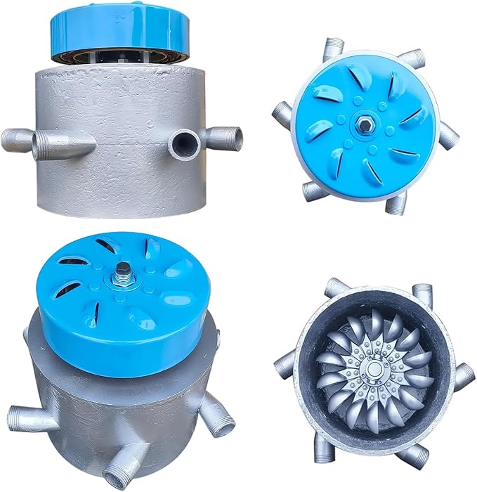110V-230V 3kW Pelton Hydroelectric Generator, 6-tube High Power Water Turbine Generator For Outdoor Use In Rivers & Mountains, 3500RPM Home Use Portable Generation Power Equipment