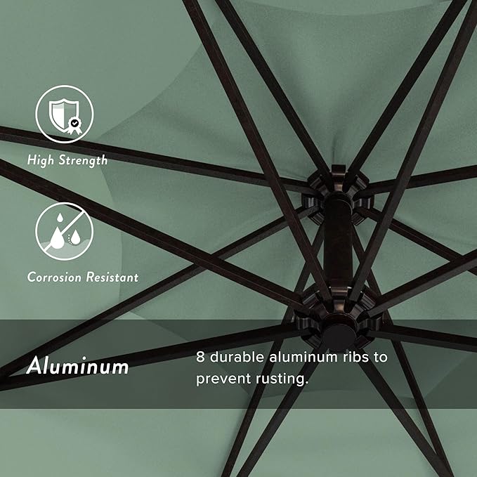 California Umbrella 9-Foot Offset Cantilever Patio Umbrella Infinite Tilt
