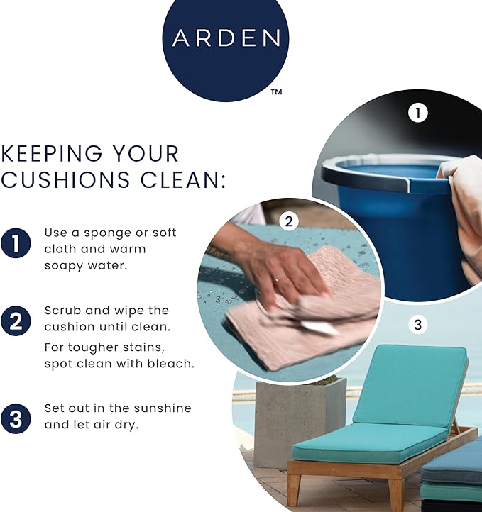 Arden Deep Seat Outdoor Chair Cushion Set, 24 in x 24 in, Weather-Proof, Rain-Proof, Fade Resistant Patio Cushion Set for Chair, Sofa, and Couch Sapphire Morrison Floral | Outdoor Sofa, Couch, Conversation Set, Weather-Proof, Rain-Proof, Fade Resistant...