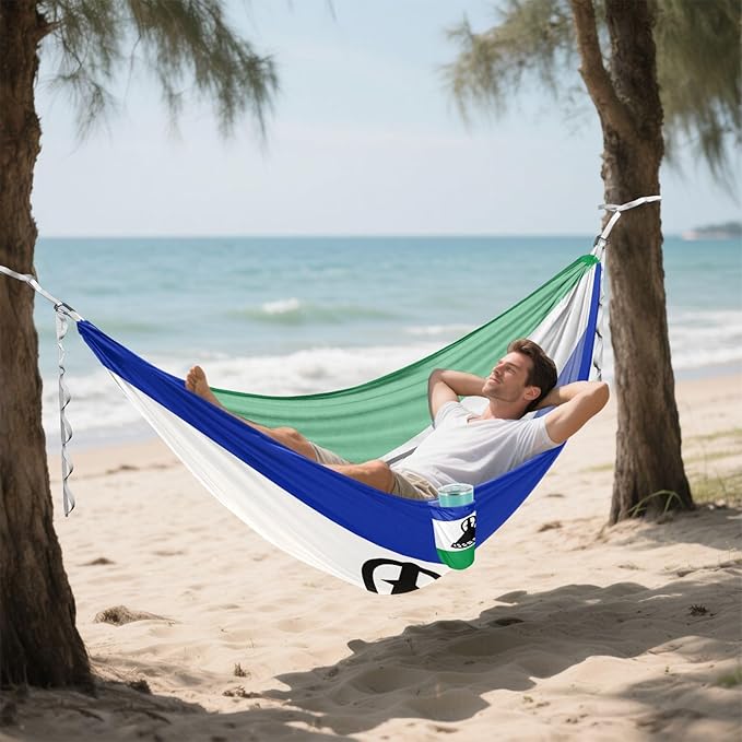 National Flag of Lesotho Hammocks with Portabl Carry Bag Backyard Hammock for Indoor Outdoor Patio