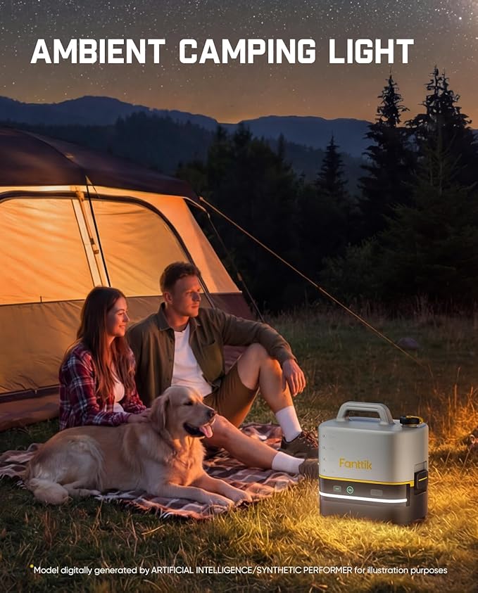 Fanttik NB10 Nano Portable Cordless Electric Sprayer w/2.1Gal Tank, HD LED Display, 4000mAh Lithium Battery, with Camping Light, Portable Washer for Light Cleaning in Home, Patio and Camping