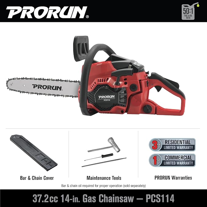PRORUN 37.2cc 14-in. Gas-Powered 2-Cycle Chainsaw