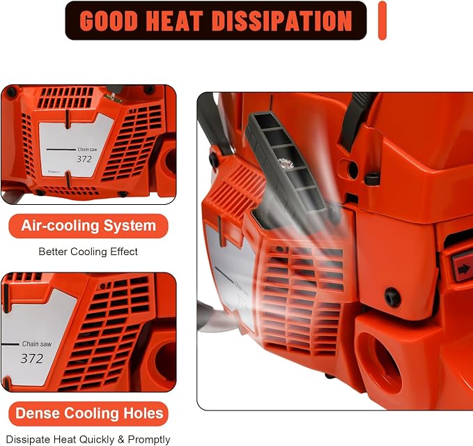 28In Gas Chainsaw, 71CC 2 Stroke Gas Powered Chainsaw, 10000Rpm High Speed Handheld Cordless Petrol Chain Saw, for Garden Pruning, Forest Logging, Chopping Wood