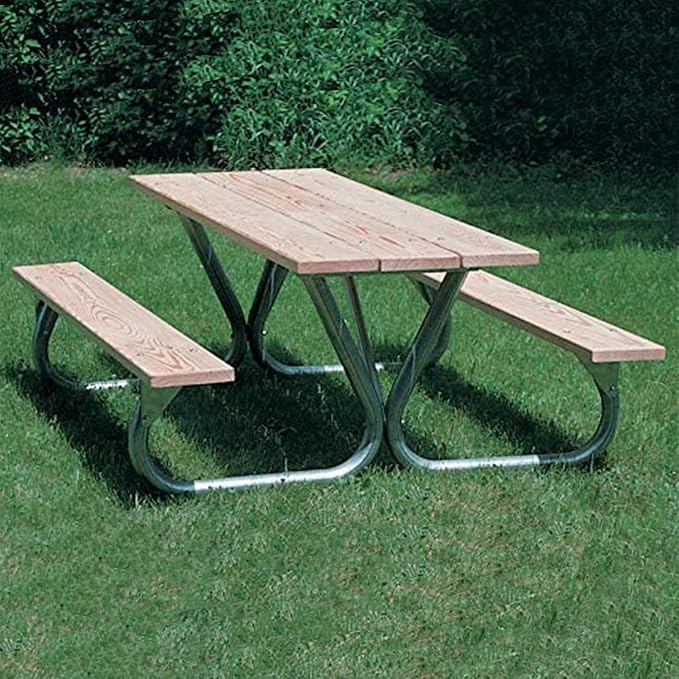 Pilot Rock 2 Pack 6' or 8' Outdoor Steel Non Tip Picnic Table Leg Kits (Frames Only)