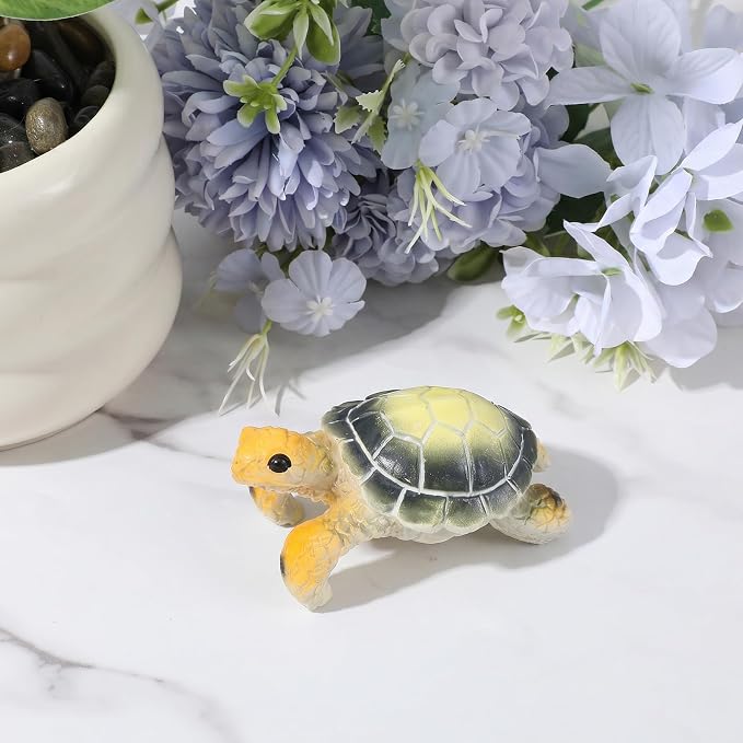 Yolev Turtle Plant Decorations for Pots Green Climbing Tortoise Figure Plant Pot Hanger Resin Cute Hanging Sea Turtle Statue Planter Pots Decorations for Yard Garden Ornaments Pot Decoration