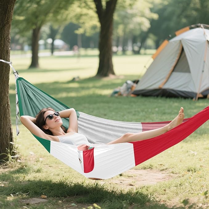 National Flag of Mexico Hammocks with Portabl Carry Bag Backyard Hammock for Indoor Outdoor Patio