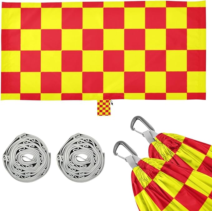 Buffalo Plaid Check Red Yellow 330lb Capacity Hammocks with Tree Straps Indoor Hammock for Outside Patio Garden amacas para patios con Base de adultos