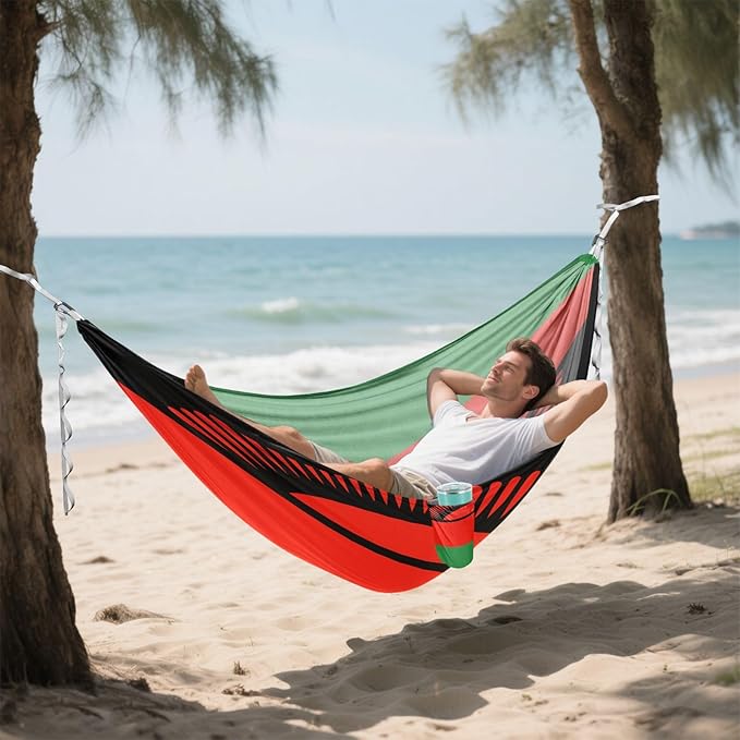 National Flag of Malawi Hammocks with Portabl Carry Bag Backyard Hammock for Indoor Outdoor Patio