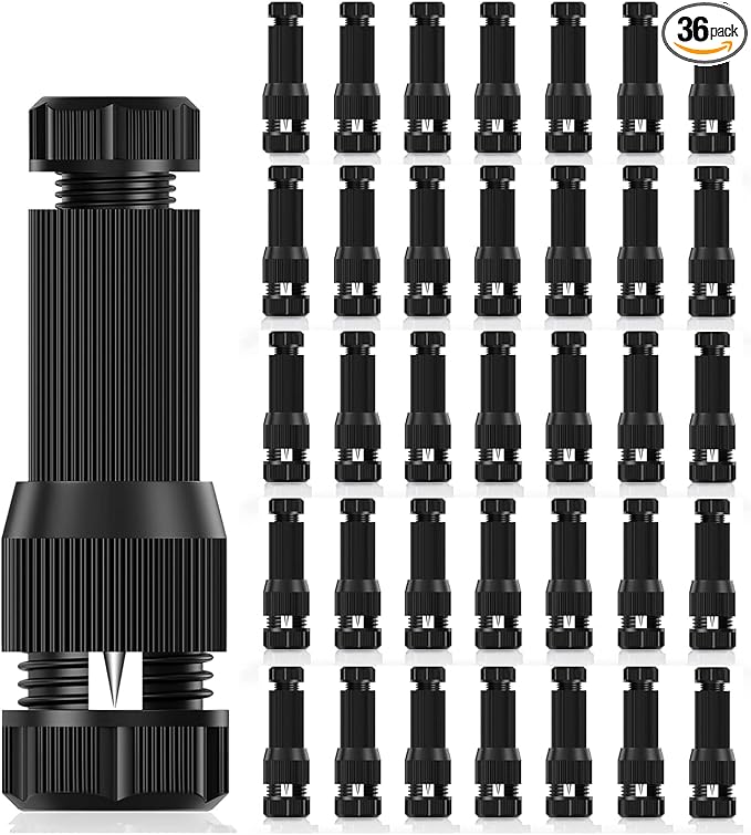 iCreating 36Pack Low Voltage Wire Connector, Landscape Lighting Connectors Waterproof for 12/2 14/2 Gauge Landscape Lighting Cable Connectors for Outdoor Path Lights Spotlights In-Ground Lights