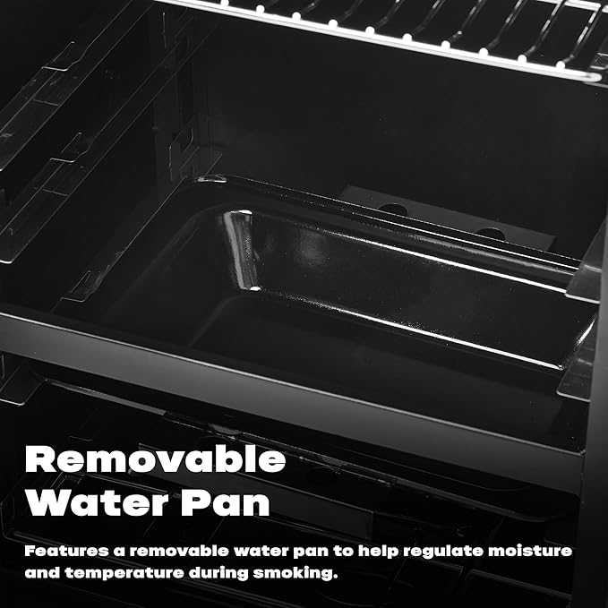 Propane Smoker with Cover, Vertical Gas Smokers Grill with Temperature Control Outdoor Heavy Duty 4 Removable Smoking Shelves