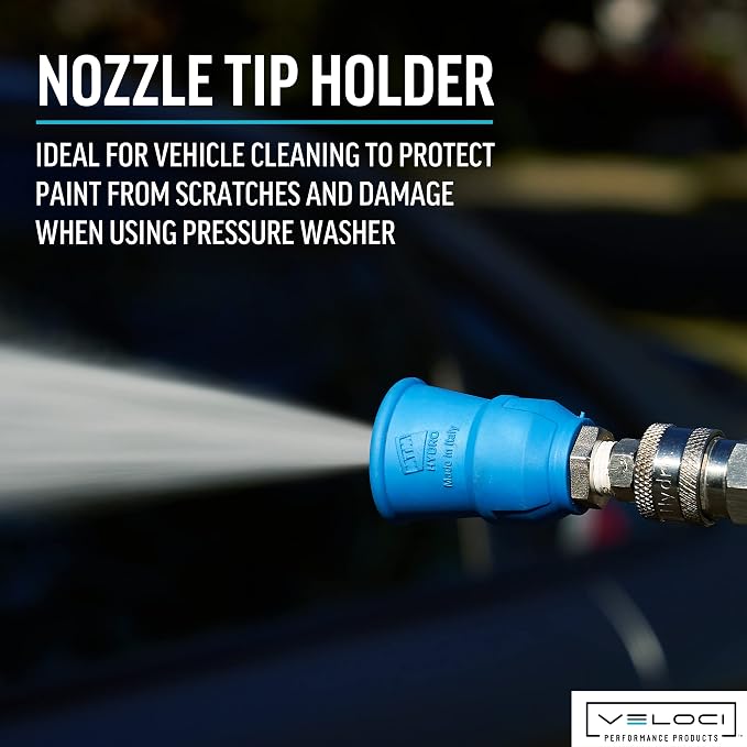 MTM Hydro Acqualine Pressure Washer Nozzle Guard Holder Tips Protector with 1/4” Quick Coupler Plug, 25 Degrees 2.0