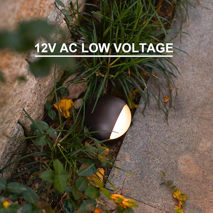 GOODSMANN Landscape Lighting 8PK Well Lights Low Voltage 5 Watt LED 150 Lumen 12V AC In-Ground Lights 3000K Warm White