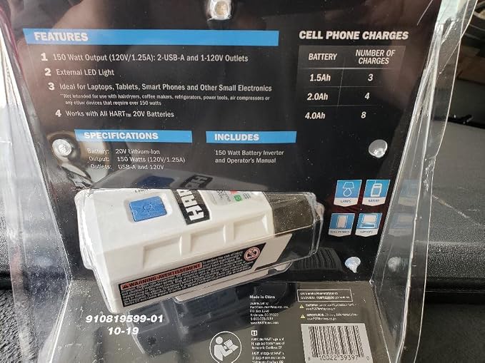 HART 20-Volt Power Source/Inverter