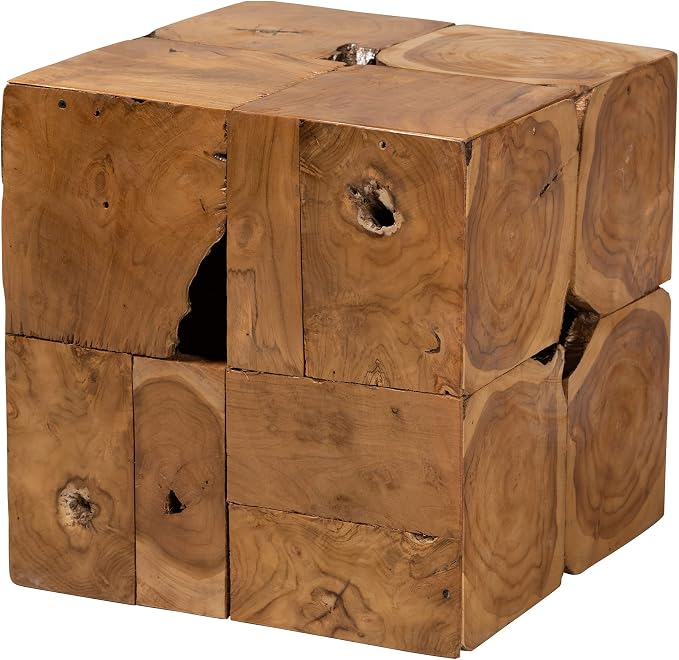 Bali & pari Eldora Rustic Natural Teak Root End Table