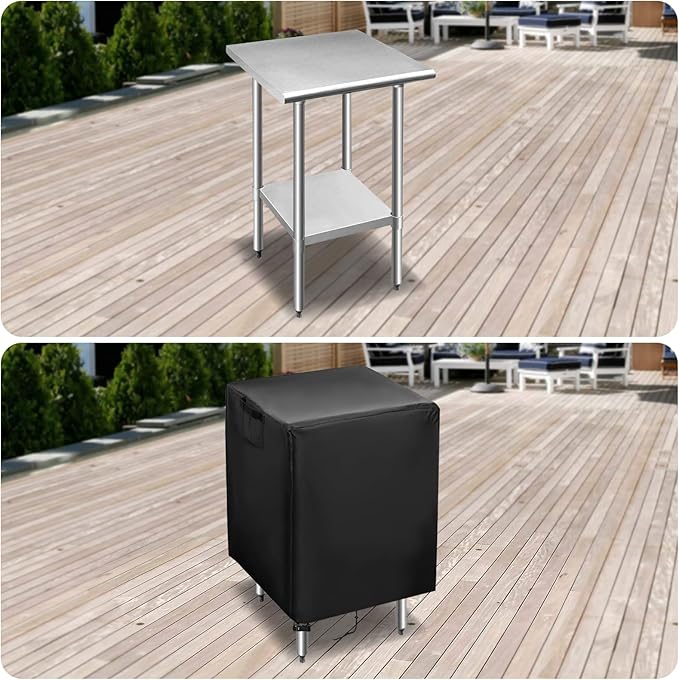 Small Outdoor Side Table Cover,17 Inch Patio End Table Cover for Outside,Waterproof Patio Small Furniture Cover - 17 x 13 X 16 Inch