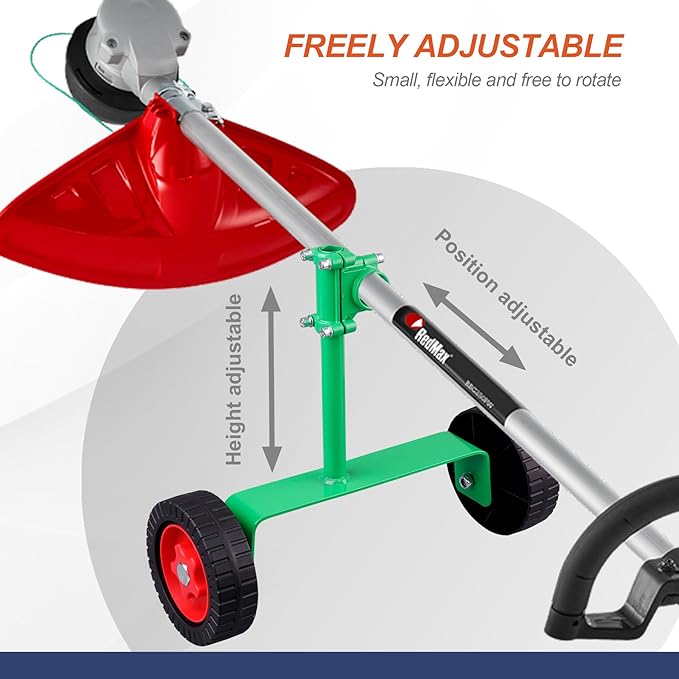 Adjustable String Trimmer Support Wheel Attachment 26mm(1 inch) and 28mm(1.1 inch) for String Trimmer
