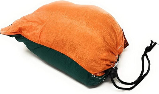 Compact Lightweight Parachute Nylon Single Portable Hammocks for Hiking, Travel, Backpacking, Beach, Survival, Outdoors (Green/Orange)