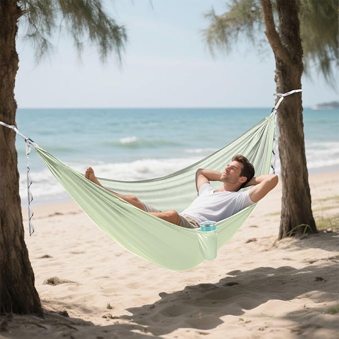 Light Green 330lb Capacity Hammocks for Camping with Portabl Carry Bag Backyard Hammock for Indoor Outdoor Patio hamacas para adultos