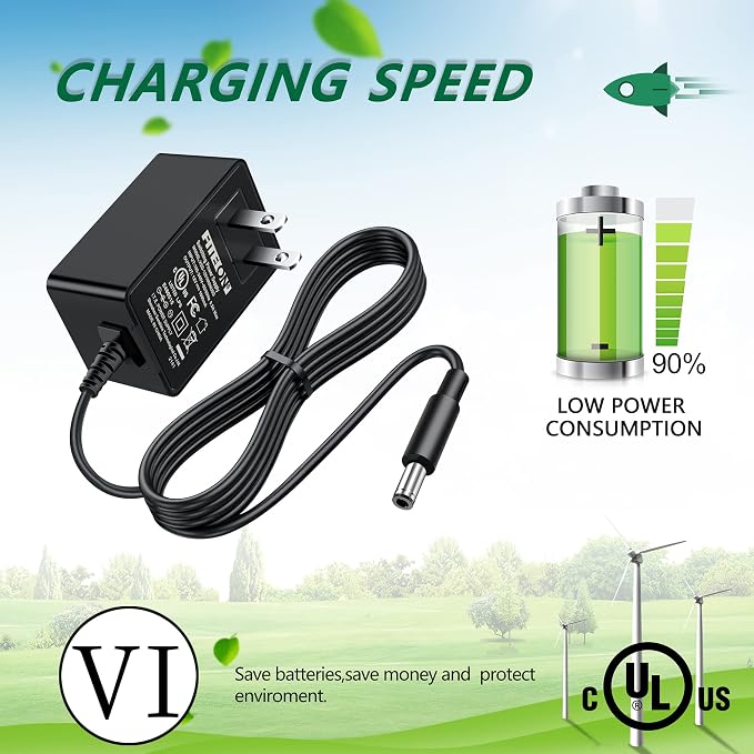 12V AC Power Adapter Compatible with Ivation Multipurpose Portable Spray Washer Power Cleaner, HUAHE Portable Power Cleaner; Charger for 20V Handheld Pressure Washer UL Listed