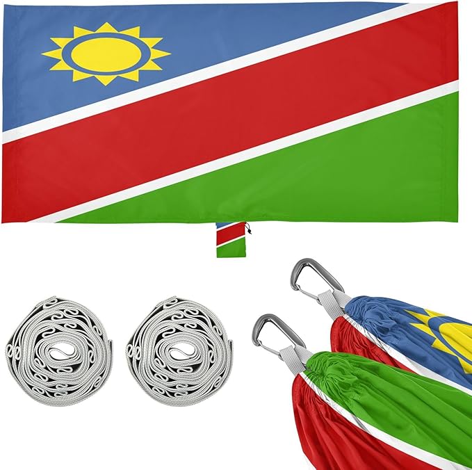 National Flag of Namibia Hammocks with Portabl Carry Bag Backyard Hammock for Indoor Outdoor Patio