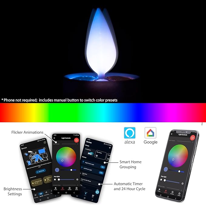 Smart Flameless Candle Lightbulb (Black Bulb)
