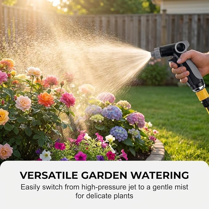 Aquoxis Pressure Washer, High-Pressure Gun Stainless Steel Handheld with 360° Rotating for 3 Spray Modes Effortless Dirt & Stain Removal Quick and Easy Installation Used for Garden Patio Car (1 Pack)