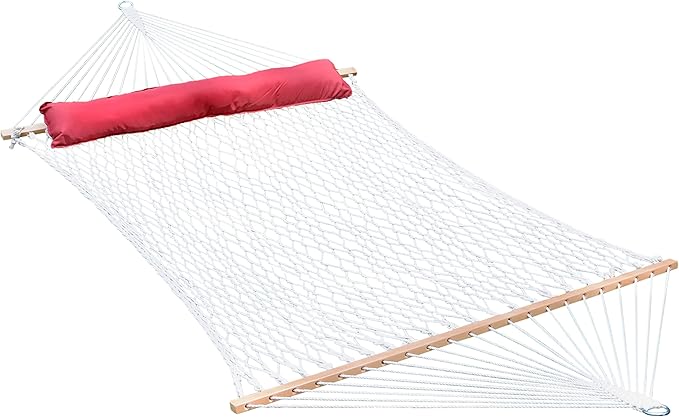 Algoma Net 13' Cotton Rope Hammock w/Pillow