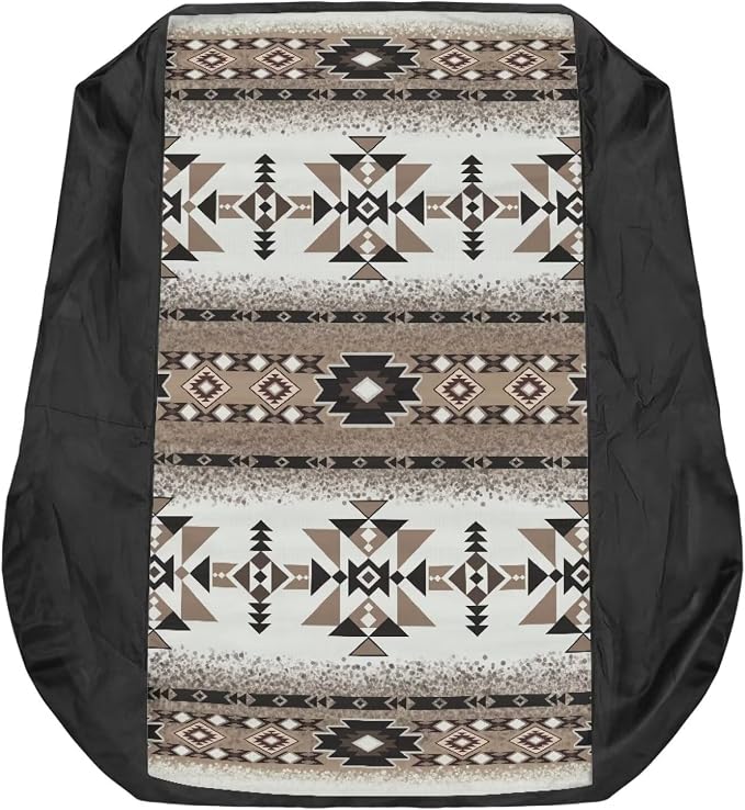 Lawn Mower Seat Cover Riding Lawn Mower Seat Cushion Aztec Tribal Tractors Accessories Waterproof Tractor Seat Decor