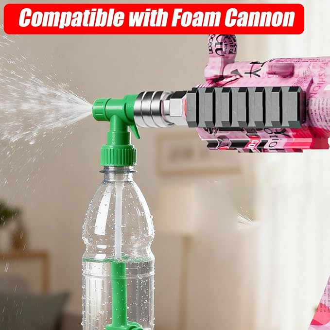 MP5S Pressure Washer Gun with Swivel - 3000 PSI High Pressure Spray Gun with 3/8" Quick Connect Plug Inlet, Foam Cannon Compatible Power Washer Handle for Car, Home & Outdoor Cleaning (Pink)