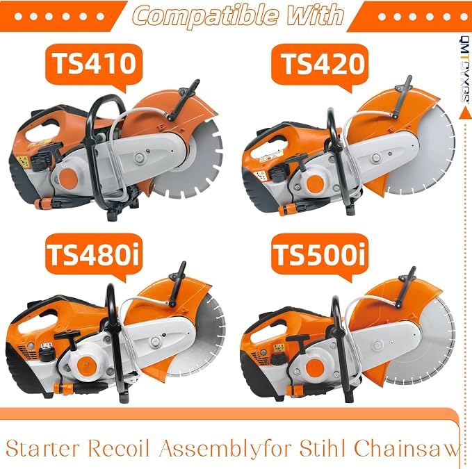 Recoil Starter for STIHL TS410 TS420 Concrete Cut Off Saw 4238-190-0300 | Replacement for TS410Z TS420Z TS480i TS500i