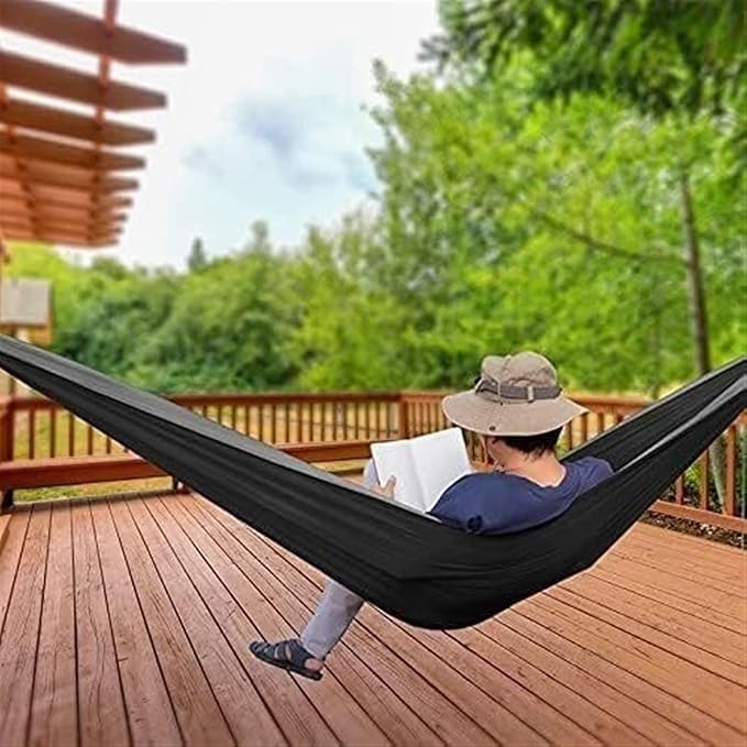 Hammock Lightweight Portable Double & Single Hammock with Tree Straps, Camping Gear for Outside Backpack Travel Hamock Outside(270x140 cm)