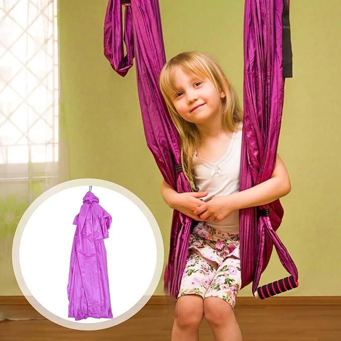 UKCOCO Hammock and ’s Indoor Outdoor Household Hammock Set 1.5m Purple Seamless for Play and Relaxation
