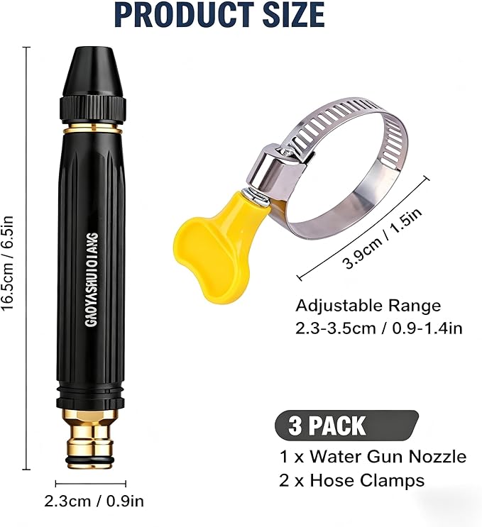 Home High-Pressure Car Wash Water Gun with Booster Nozzle, Suitable for Car Washing, Plant and Vegetable Watering