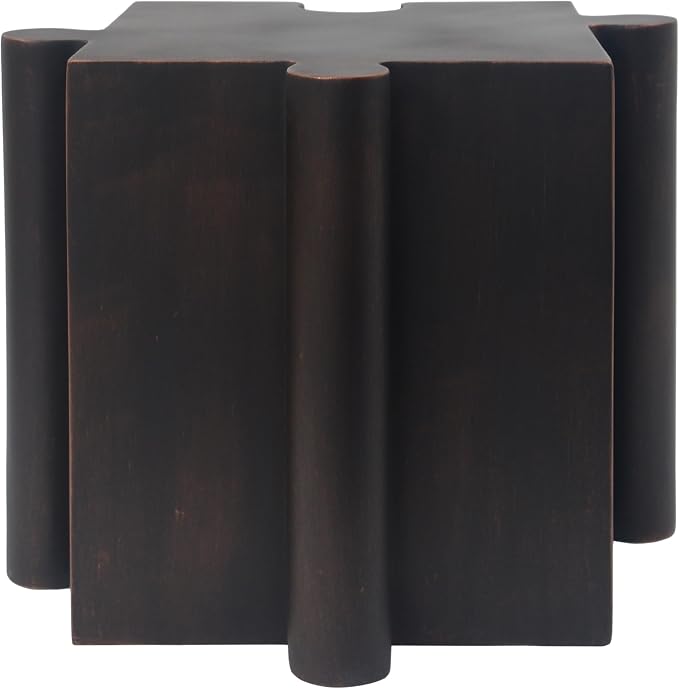 Christopher Knight Home Daton 3 Piece Interlocking Outdoor Side Table Set, Modular Lightweight Concrete Coffee Table, Convertible MGO End Table for Indoor&Outdoor, Design for Creative Set Up, Copper