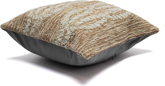 Liora Manne Frontporch Indoor/Outdoor Pillow, 18" Square, Ropes Neutral