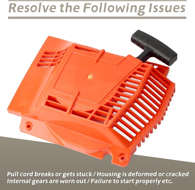 537114201 Recoil Starter Assembly Compatible with Husqvarna 394 395 394XP 395XP Chainsaws Hand-Pull Rewind Starter Chain Saw Pull Start Device