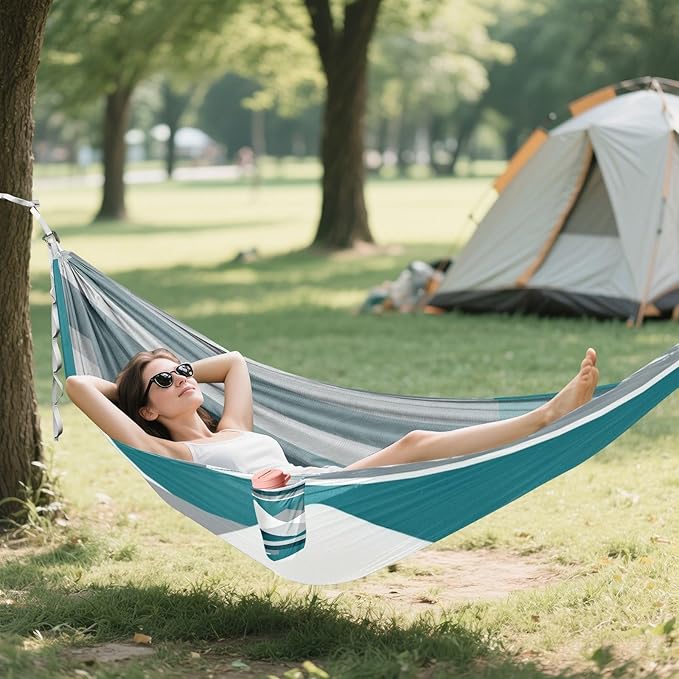 Geometric Mountain Outdoor Hammocks Swing Hammock for Patio Backyard Lounge Base