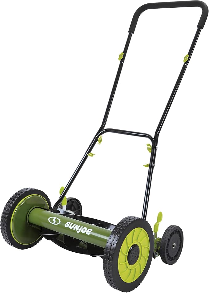 Sun Joe MJ504M Manual Reel Mower without Grass Catcher, 16"