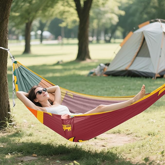 National Flag of Sri Lanka Hammocks with Portabl Carry Bag Backyard Hammock for Indoor Outdoor Patio