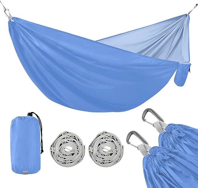 Blue Solid Color 330lb Capacity Hammocks with Portabl Carry Bag Fabric Hammock for Patio Backyard Lounge Base hamacas para Patio