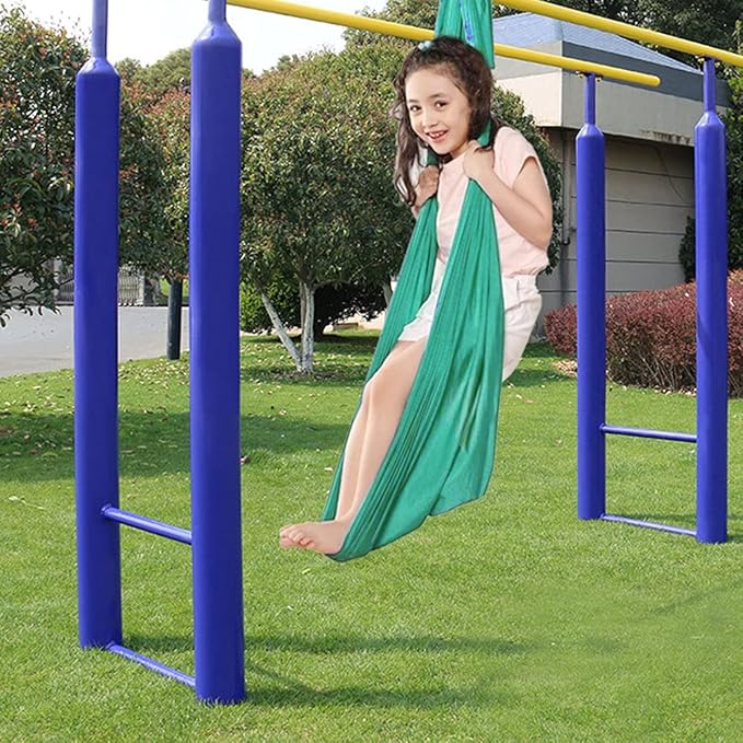 Sensory Swing for Adults Kids Indoor Therapy Swing Outdoor Calming Cuddle Snuggle Hammock Adjustable Durable Fabric Compression Swing for Autism ADHD Aspergers