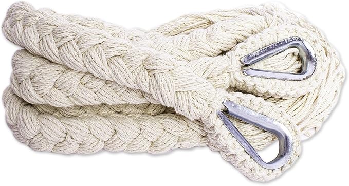 Novica Handmade Veranda in Beige Cotton Rope Hammock (Triple)