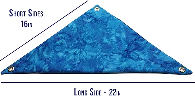 Hammock for Bearded Dragons, Blue Heaven Batik Fabric with Suction Cup Hooks