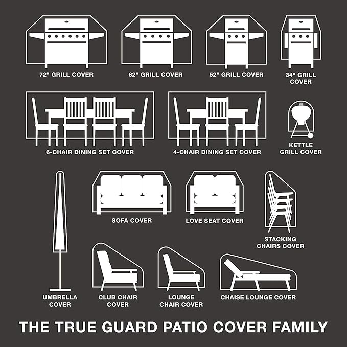 True Guard Patio Furniture Cover, 4-Chair Dining Sets