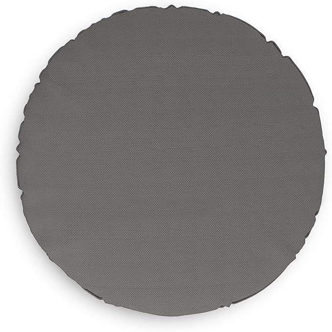 Covers & all Round Pillow Cover, Weather & UV Resistant Water Repellant Protector for Pillows Home Office Living Room Decor Chair Sofa Couch, with Zippers (32" Diameter x 5" H, Charcoal Gray)