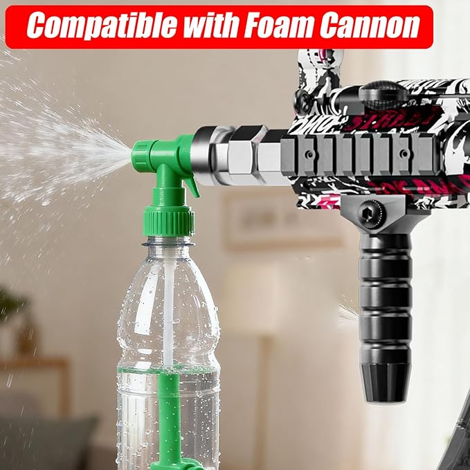 Swivel Pressure Washer Gun 3600 PSI – Easy Pull Trigger Handle with 3/8" Quick Connect Plug, Foam Cannon Compatible for Car, Home & Outdoor Cleaning (Black & Pink Graffiti)
