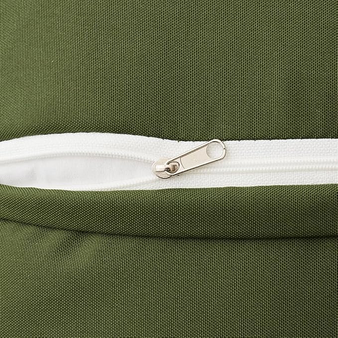 Pack of 2 Moss Green Outdoor Pillows Waterproof 18x18 Inch Decorative Solid Broadside Square Throw Pillow Covers Outside Pillowcase for Patio Furniture Sunbrella Outdoor Pillows for Balcony Decor