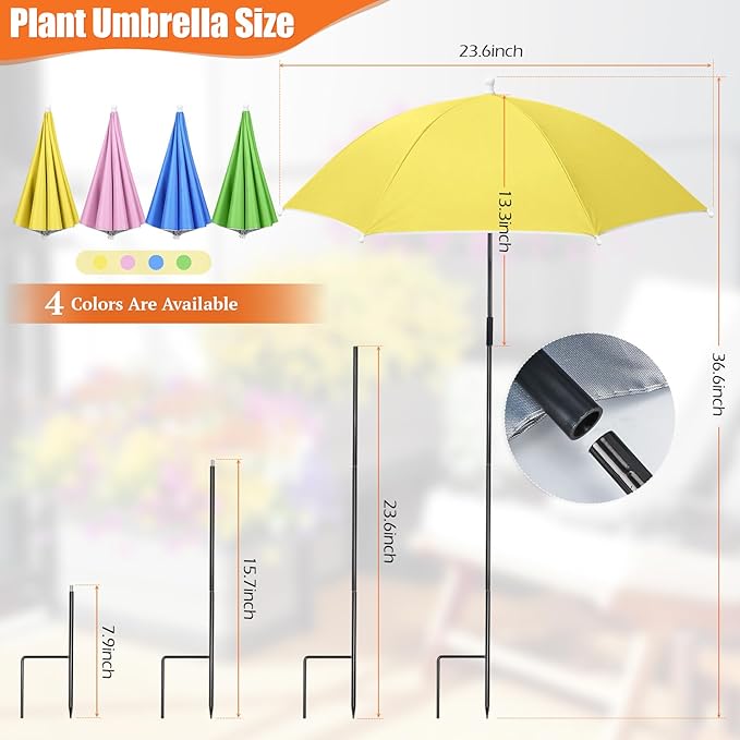 Tryly Plant Umbrellas for Outdoor Plants, Garden Umbrella Shade for Potted Plants and Garden Beds, Provide Shade to ‌Defend Plants From Blazing Sun