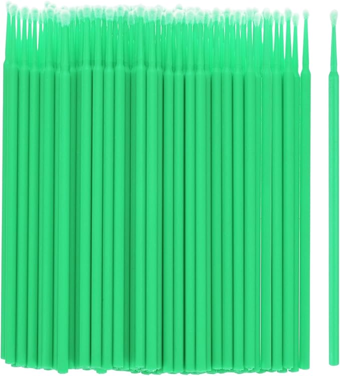M METERXITY 200-Pack Pollinator Brush, 0.08inch/2mm Plastic Vegetable Pollinator Pen Manual Pollination Tool for Gardening/Greenhouse/Hydroponic Plants/Flower [Light Green]